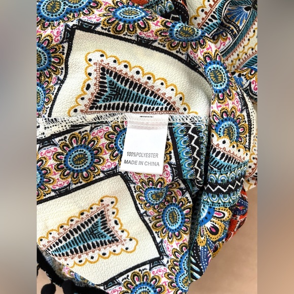 Sisters of the Tribe Petite Swing Boho Dress OR Tunic with Pom Pom Hem - Picture 10 of 11